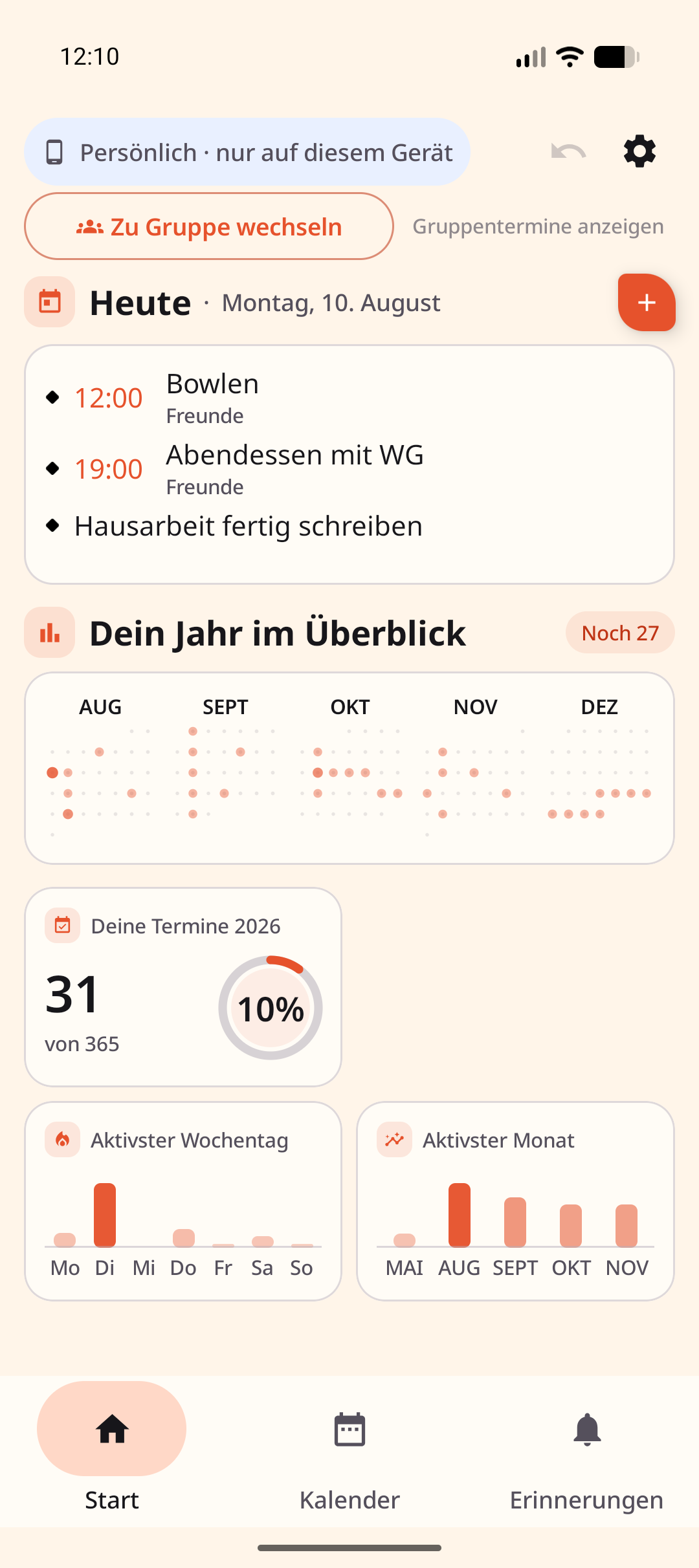 Startseite im Design Signal